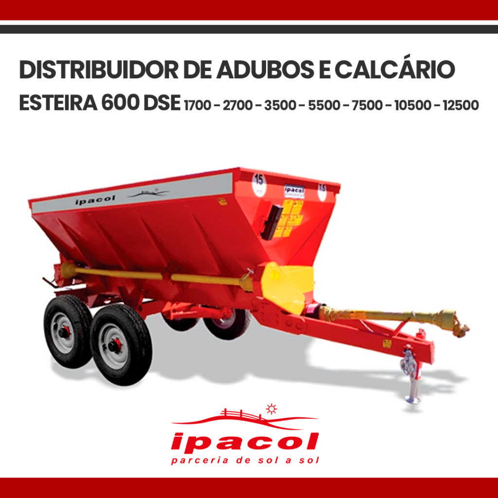 DISTRIBUIDOR DE ADUBOS E CALCÁRIO ESTEIRA 600