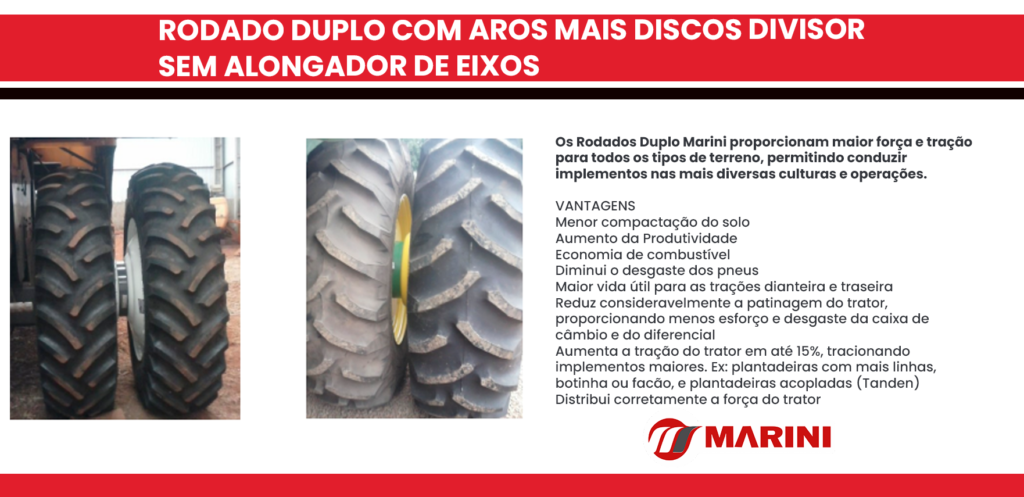 RODADO DUPLO COM AROS MAIS DISCOS DIVISOR