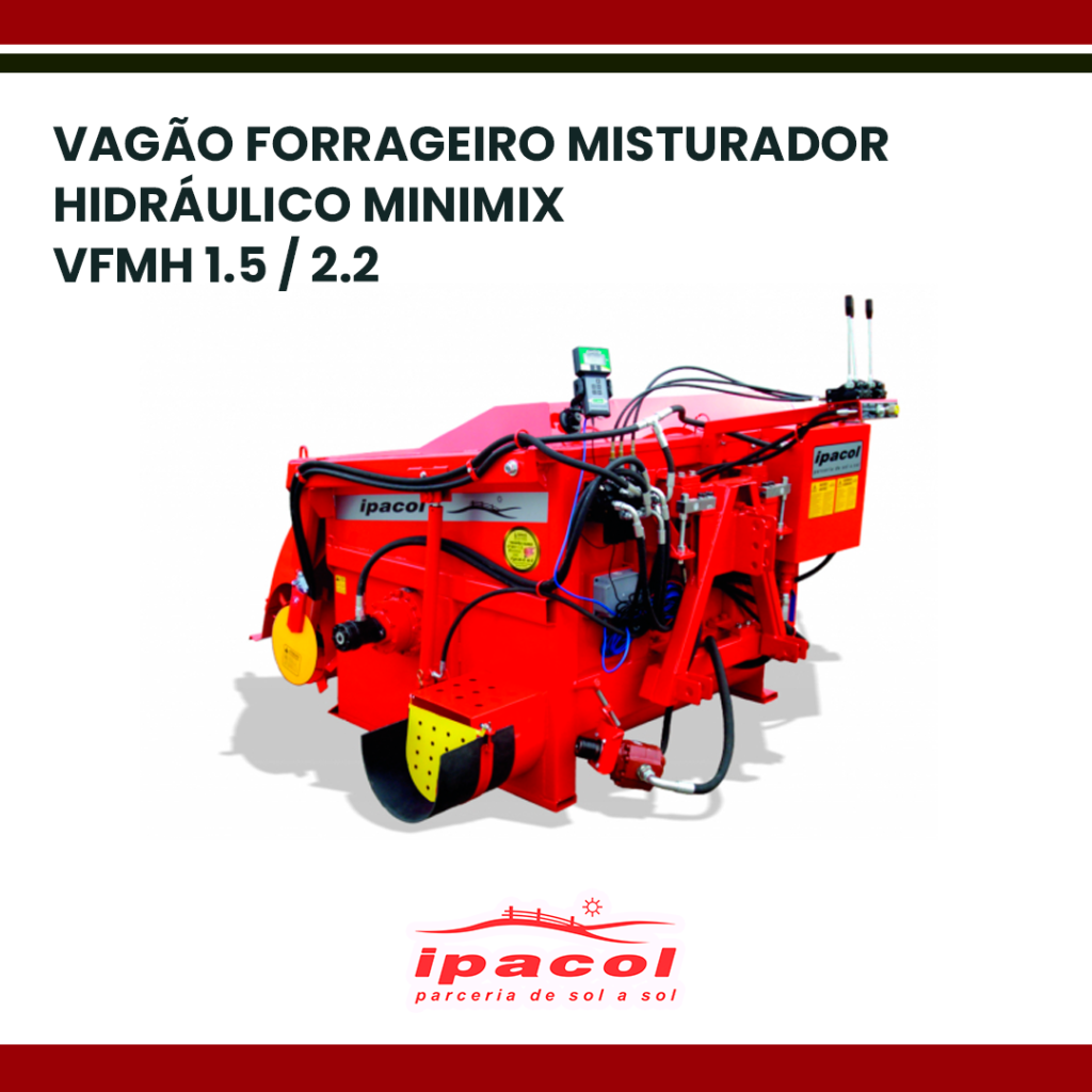 VAGÃO FORRAGEIRO MISTURADOR HIDRÁULICO MINIMIX